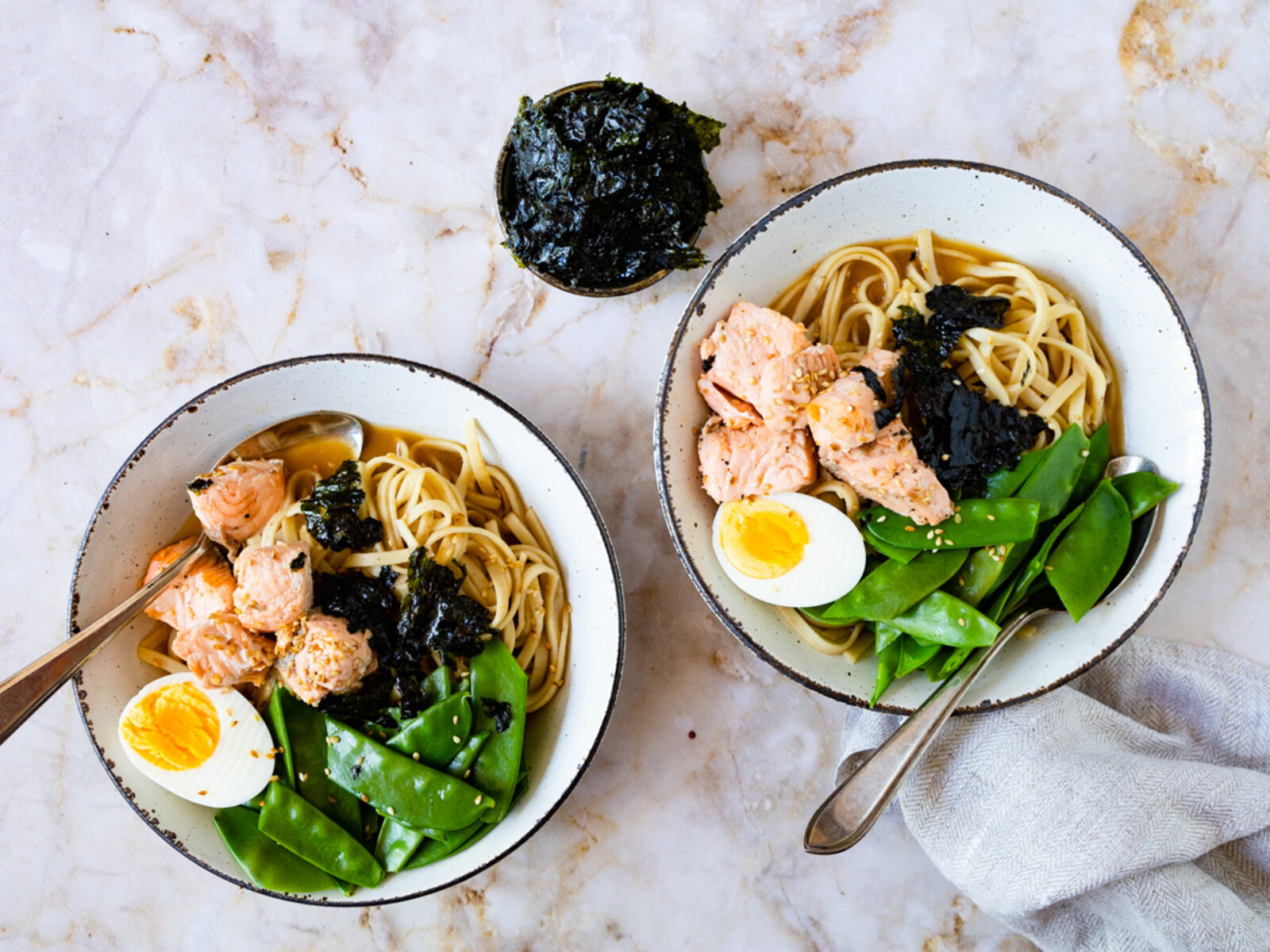 Miso soep met zalm Visrecepten.nl